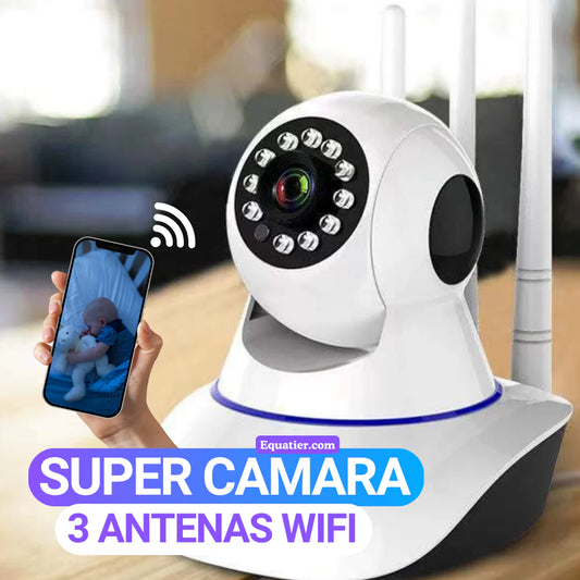 Cámara de Seguridad IP WiFi 1080 con 3 Antenas